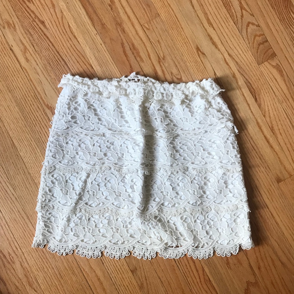 LOFT Cream Lace Skirt